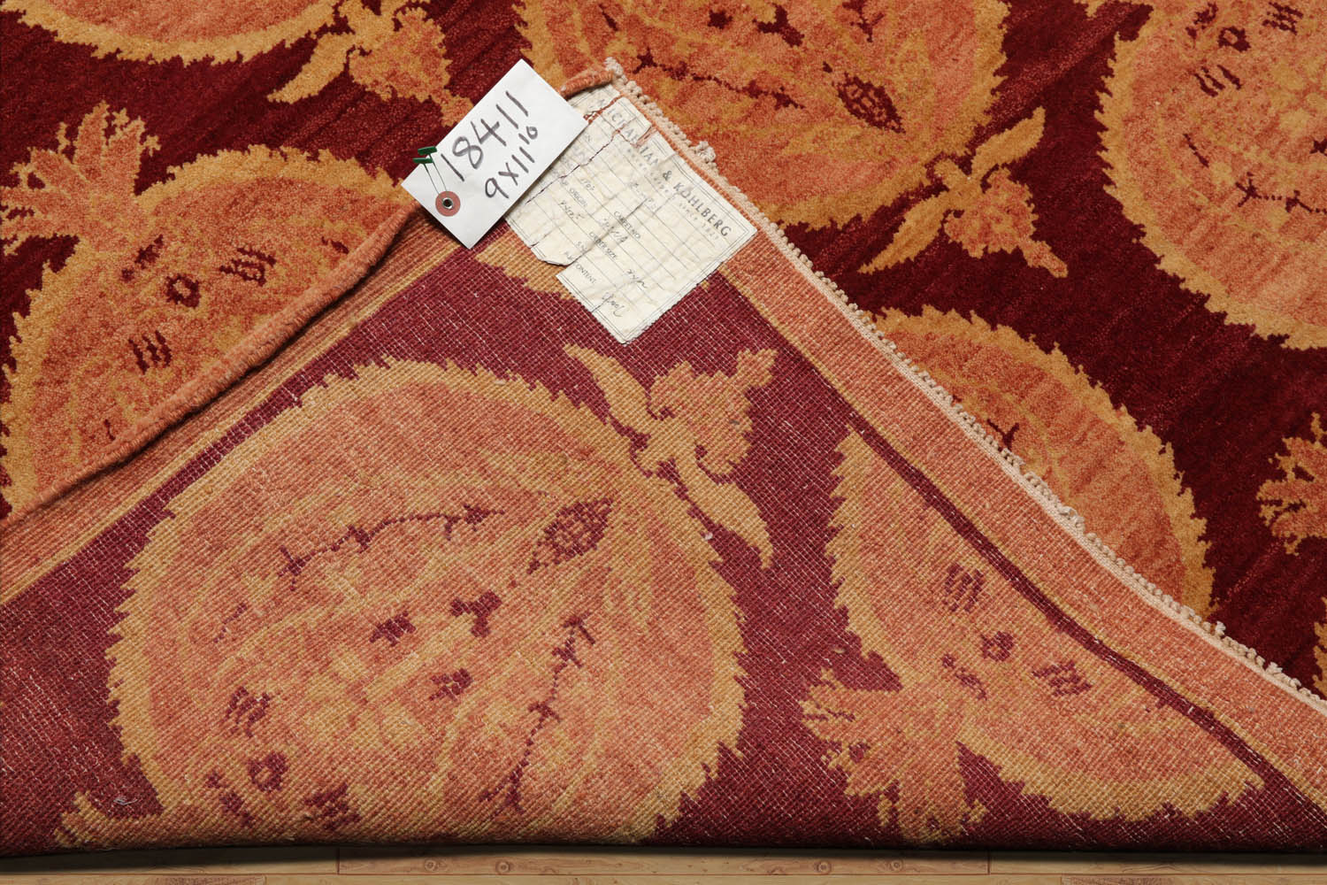Springbrook 9x12 Rust, Peach Hand Knotted Tibetan 100% Wool Michaelian & Kohlberg Transitional Oriental Area Rug