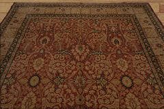 Hemko 8x10 Hand Knotted 100% Wool Indo Tabriz Traditional Oriental Area Rug Rose, Moss Color