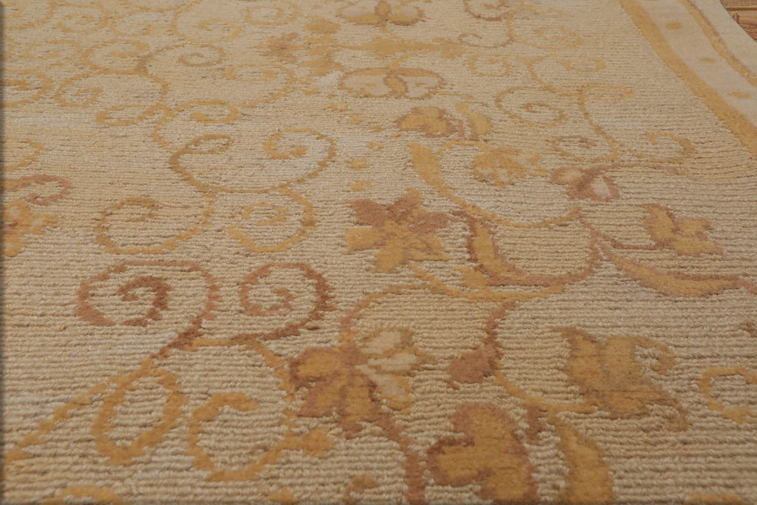 Juvens 6x9 Hand Knotted French Aubusson Savonnerie 100% Wool Asmara Traditional Oriental Area Rug Moss, Gold Color