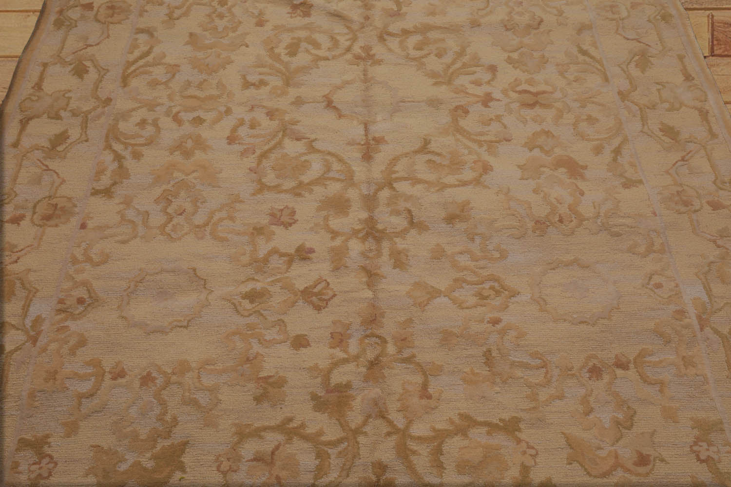 Sims 6x9 Hand Knotted French Aubusson Savonnerie 100% Wool Asmara Traditional Oriental Area Rug Beige, Tan Color