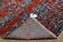 Buckley LoomBloom 8x10 Slate, Orange Hand Knotted Oushak 100% Wool Modern & Contemporary Oriental Area Rug