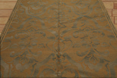 Roxanna 6x9 Hand Knotted French Aubusson Savonnerie 100% Wool Asmara Traditional Oriental Area Rug Gold, Teal Color