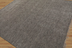 10' x14'  Tone On Tone Gray Color Hand Loomed Solid Wool Traditional Oriental Rug