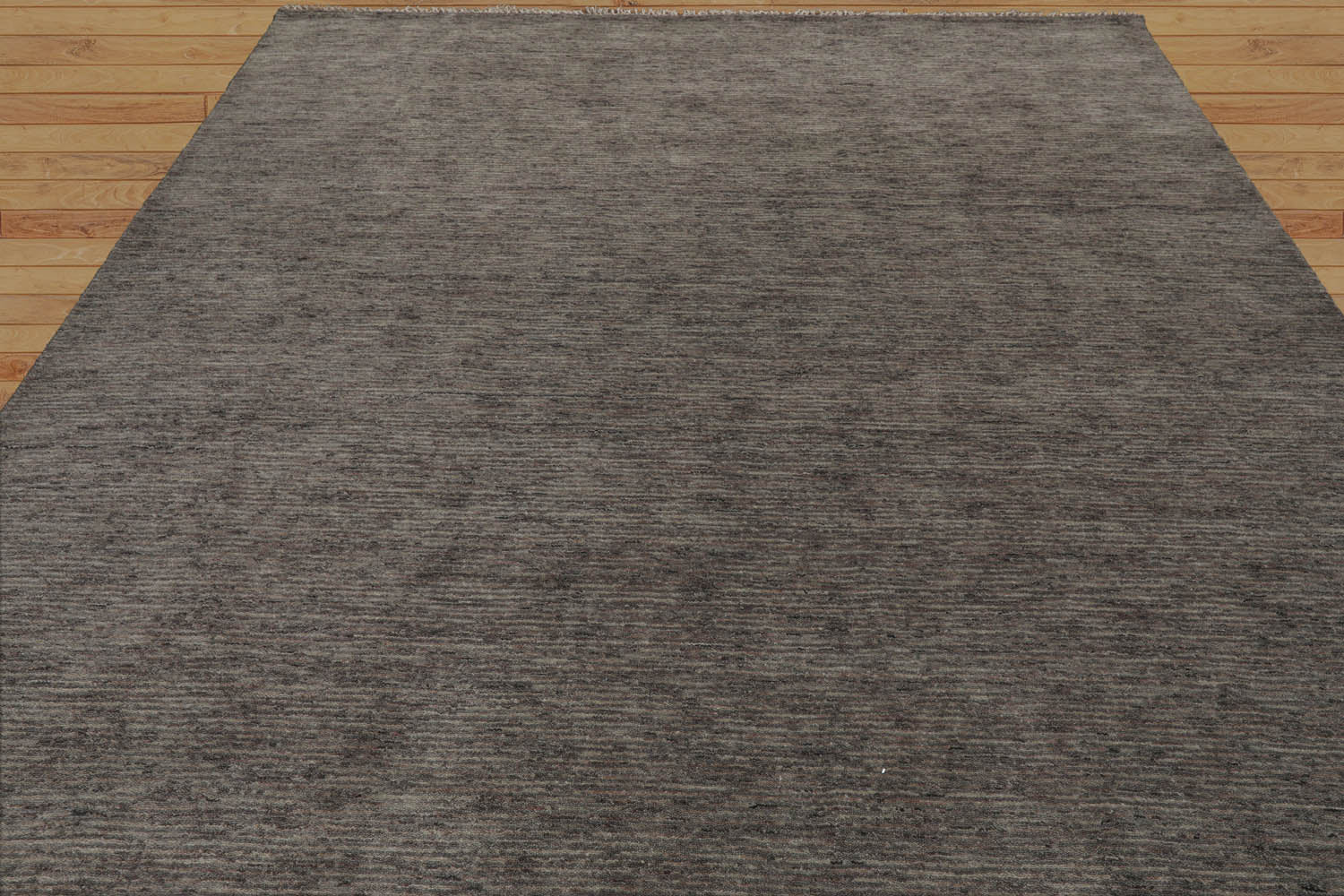 Multi Size Gray Hand Loomed Solid 100% Wool Traditional Oriental Area Rug