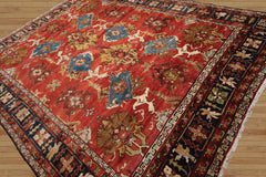 Christiaanse 9x12 Burnt Orange Hand Knotted Traditional All-Over Wool Oriental Area Rug