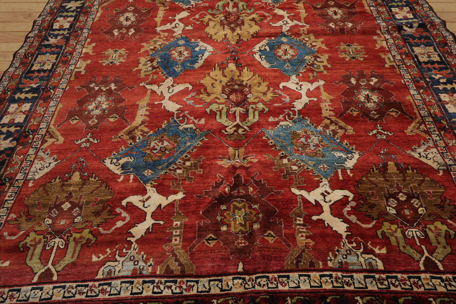 Christiaanse 9x12 Burnt Orange Hand Knotted Traditional All-Over Wool Oriental Area Rug