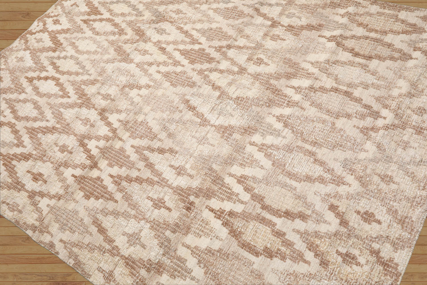 Nielsville LoomBloom 5x8 Oriental Beige Hand Woven Southwestern Kilim Wool Area Rug