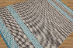 Feuke LoomBloom 5x8 Beige Modern Kilim Hand Woven Oriental Wool Area Rug