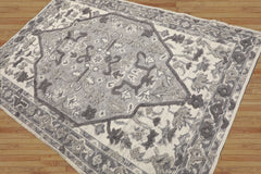 Jacinta LoomBloom 5x8 Gray Handmade Traditional Kilim Wool Oriental Accent Rug
