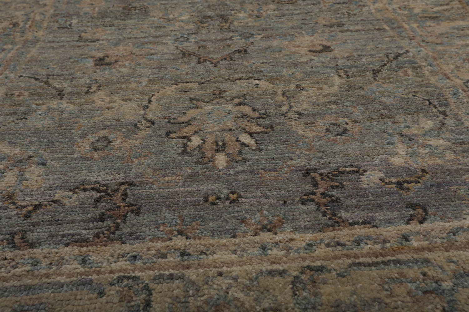 3x5 Gray, Beige, Taupe Color Hand Knotted All-Over 100% Wool Traditional Oriental Rug