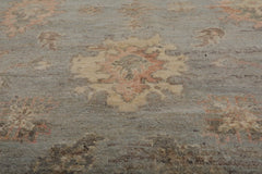 6x9 Slate, Beige, Blush Color Hand Knotted All-Over 100% Wool Traditional Oriental Rug