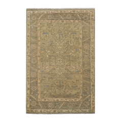 6x9 Moss, Gray Color Hand Knotted All-Over 100% Wool Transitional Oriental Rug