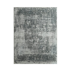 Augu 8x10 Tone on Tone Gray Hand Knotted 100% Wool Transitional Oriental Area Rug