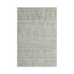 Henking 4x6 Gray, Beige Hand Made Loop n Cut Pile 100% Wool Modern & Contemporary Oriental Area Rug