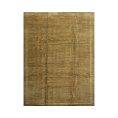 Snodgrass 9x12 Hand Knotted Tibetan 100% Wool Michaelian & Kohlberg Modern & Contemporary  Oriental Area Rug Gold,Olive Color