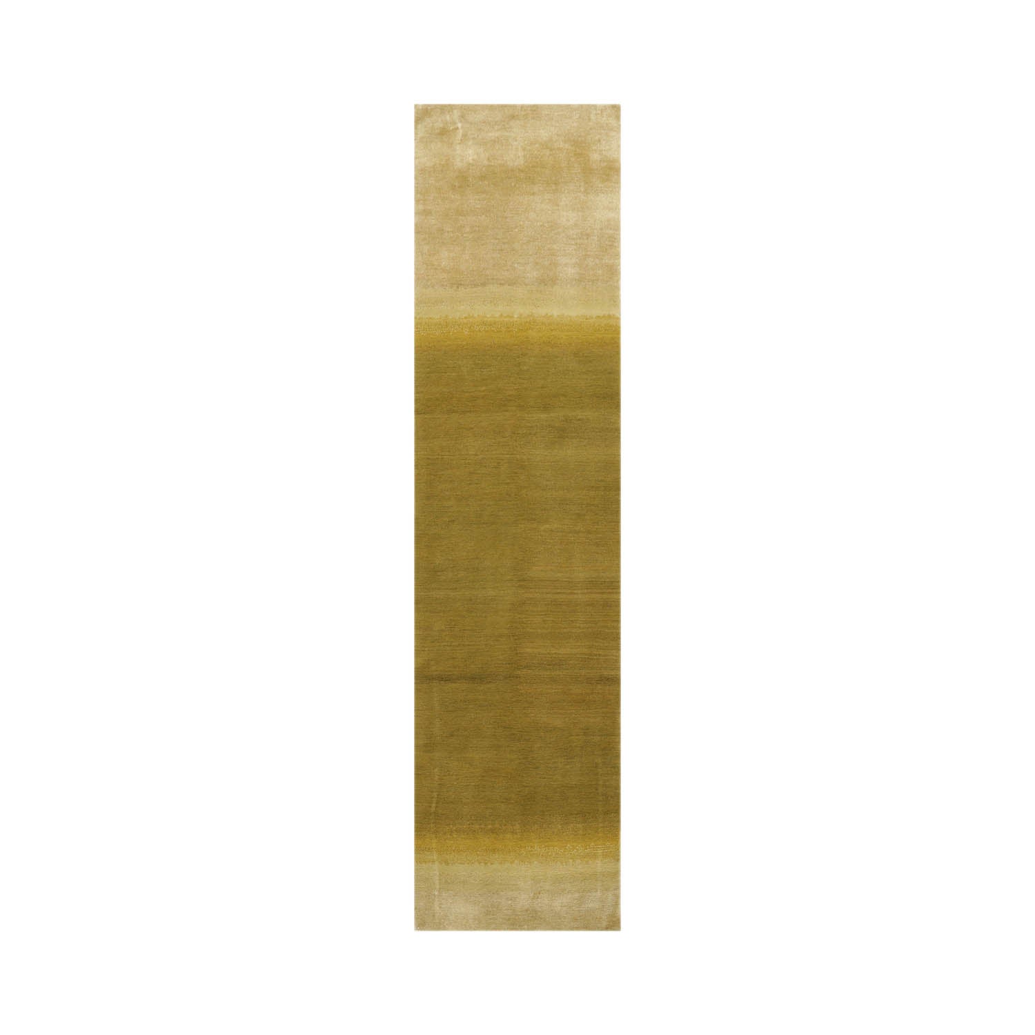 Denver Runner Olive, Green Hand Knotted Tibetan 100% Wool ombre Modern & Contemporary Oriental Area Rug