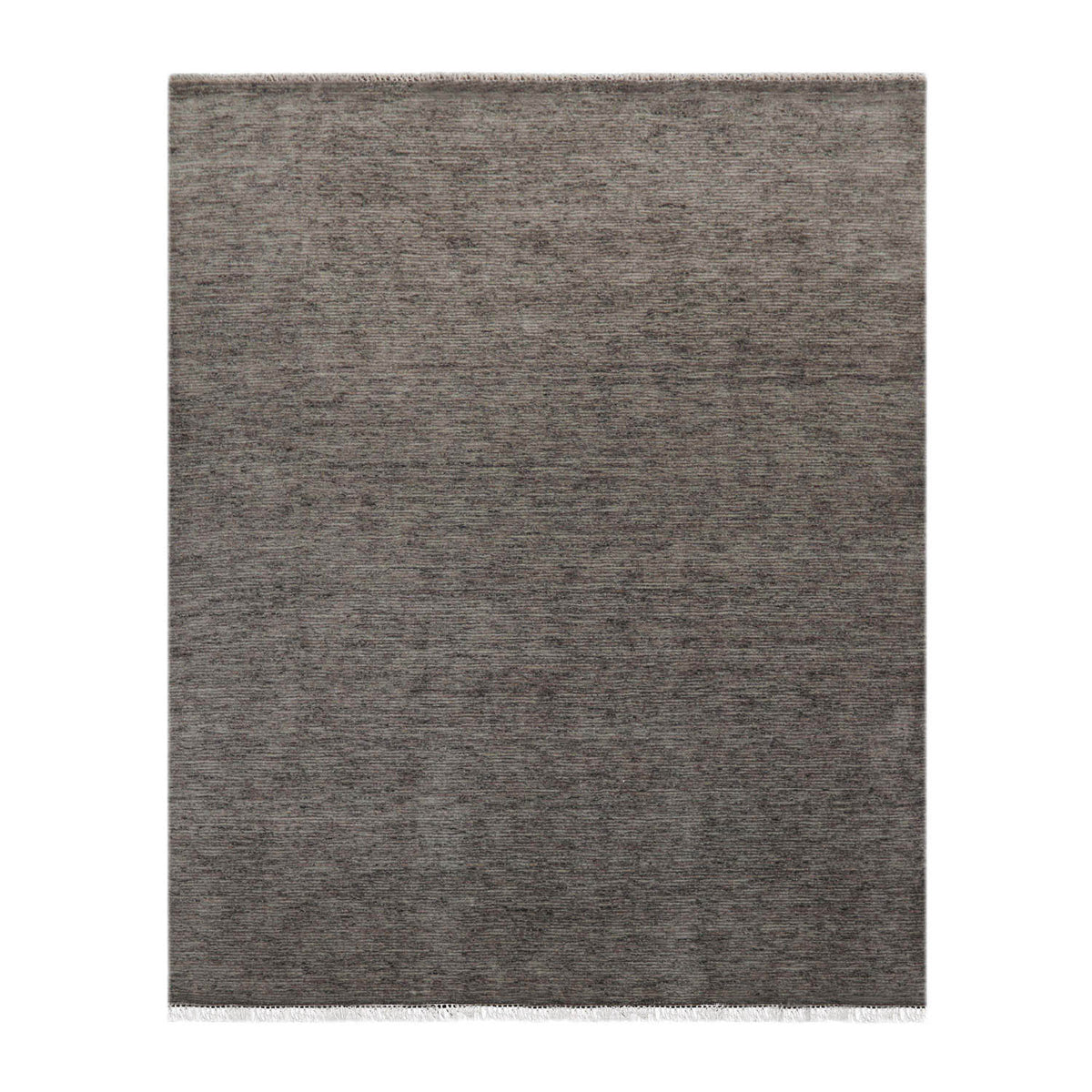 9' x12'  Tone On Tone Gray Color Hand Loomed Solid Wool Traditional Oriental Rug