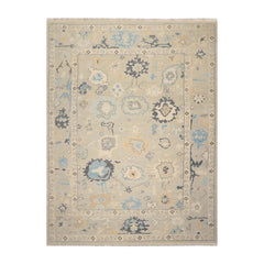 Clyde 9x12 Mint,Beige Hand Knotted All-Over Wool Oushak Traditional  Oriental Area Rug