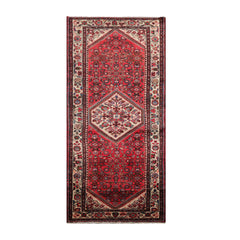 Roselare Runner Herizz Hand Knotted Red Medallion Traditional Wool Oriental Area Rug
