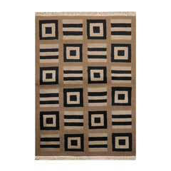 Corrigan 4x6 Moss Hand Knotted Tibetan Modern Geometric Wool Oriental Area Rug