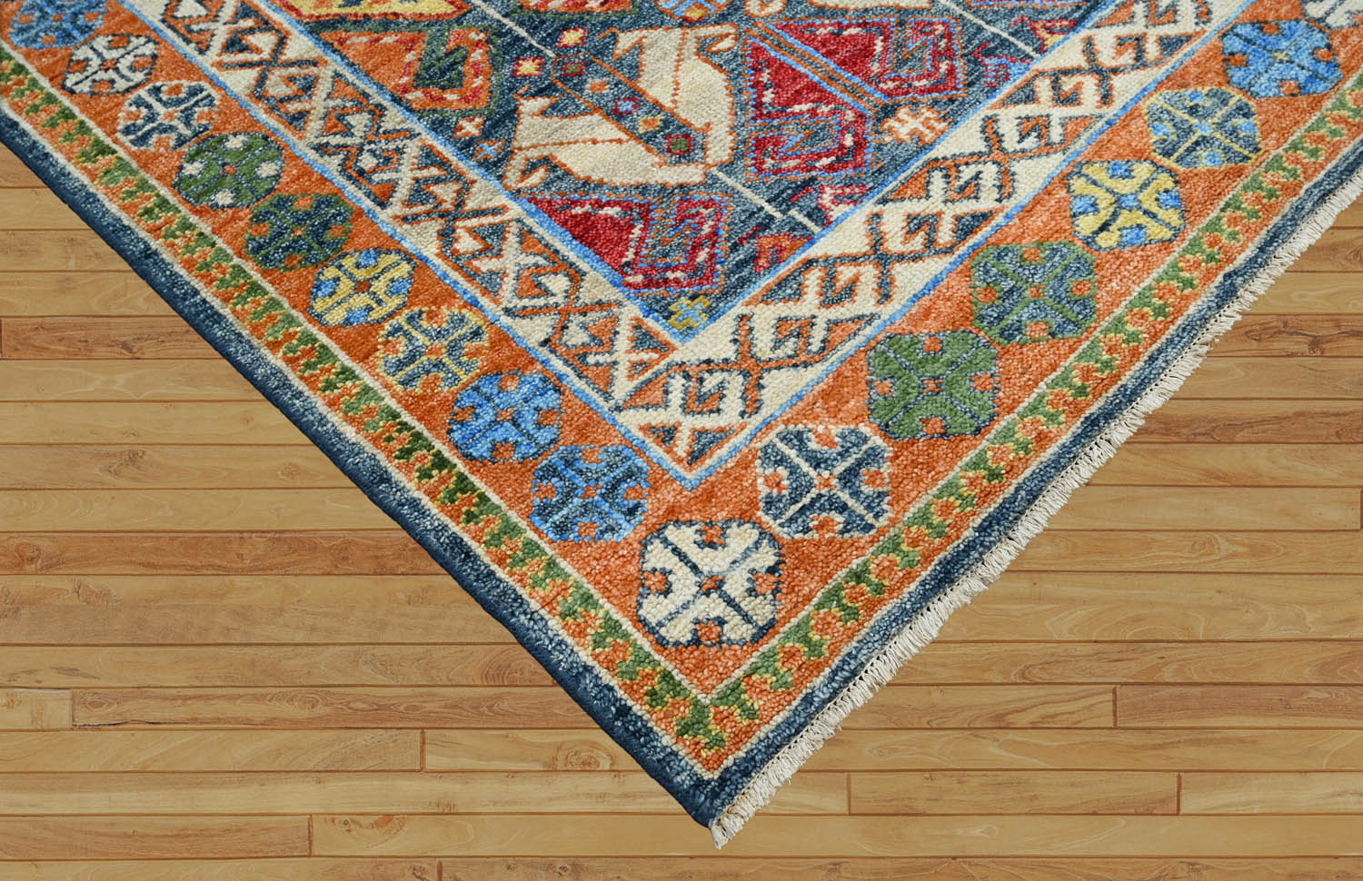 8x10 Green Gold Orange Color Hand Knotted Oushak Arts & Crafts Wool Arts & Crafts/Mission Oriental Rug