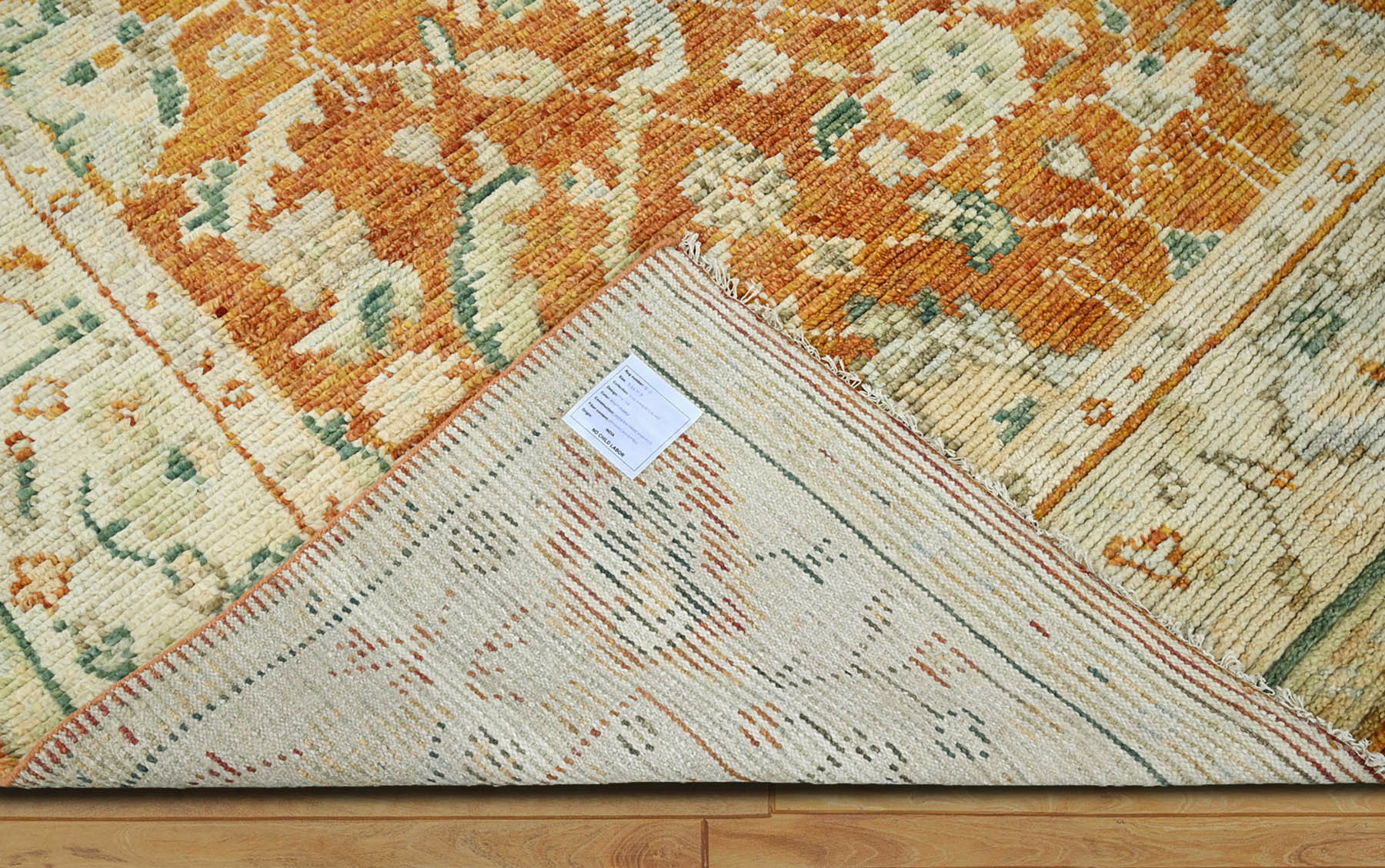 9x12 Hand Knotted 100% Wool Traditional Oriental Area Rug Rust, Ivory Color