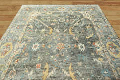 Dorthy 9x12 Hand Knotted 100% Wool Traditional Oriental Area Rug Gray, Charcoal Color