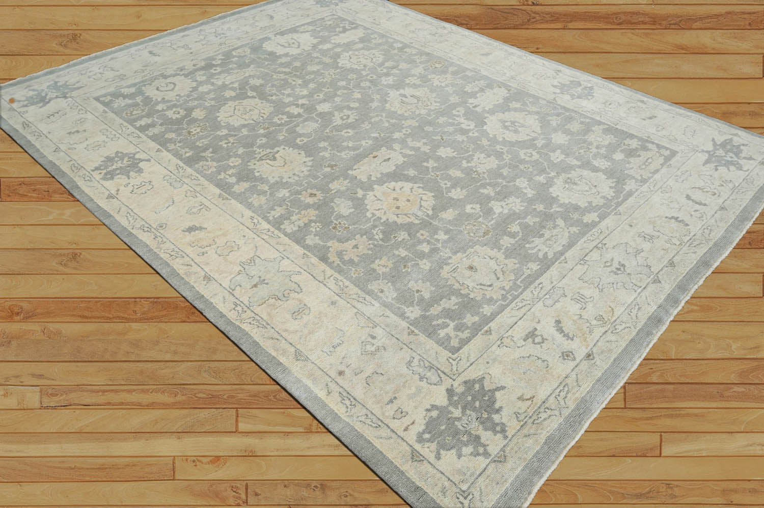 Multi Size Gray, Beige Muted Earth Tones Color Hand Knotted Oushak Wool Traditional Oriental Rug
