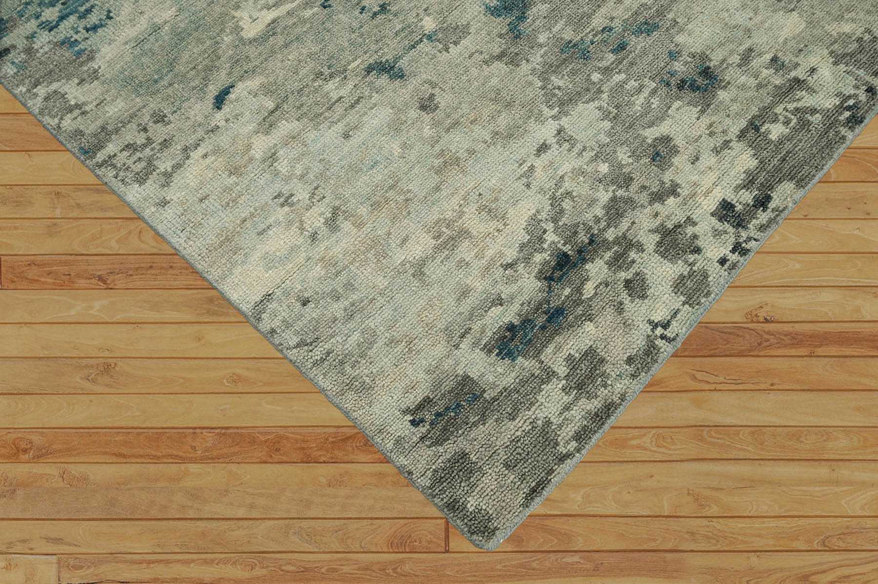 8x10 Hand Knotted 100% Wool Oushak  Traditional Oriental Area Rug Silver, Turquoise Color