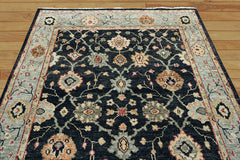 Multi Size Charcoal, Gray Hand Knotted 100% Wool Indo Oushak Traditional Oriental Area Rug