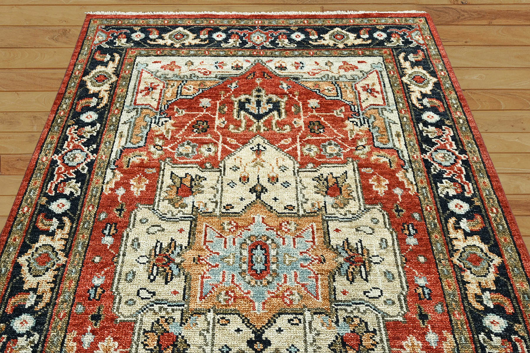 Snyderville 6x9 Hand Knotted 100% Wool Oushak Traditional Oriental Area Rug Rust, Charcoal Color