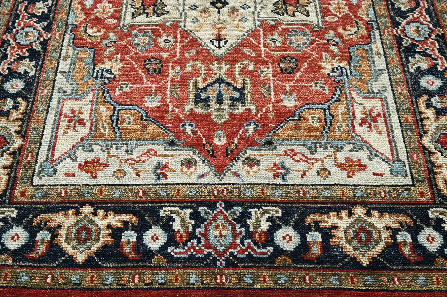 Snyderville 6x9 Hand Knotted 100% Wool Oushak Traditional Oriental Area Rug Rust, Charcoal Color