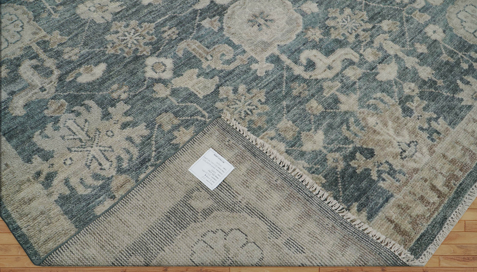 Cisco 8x10 Hand Knotted Turkish Oushak  100% Wool Transitional Oriental Area Rug Slate, Gray Color
