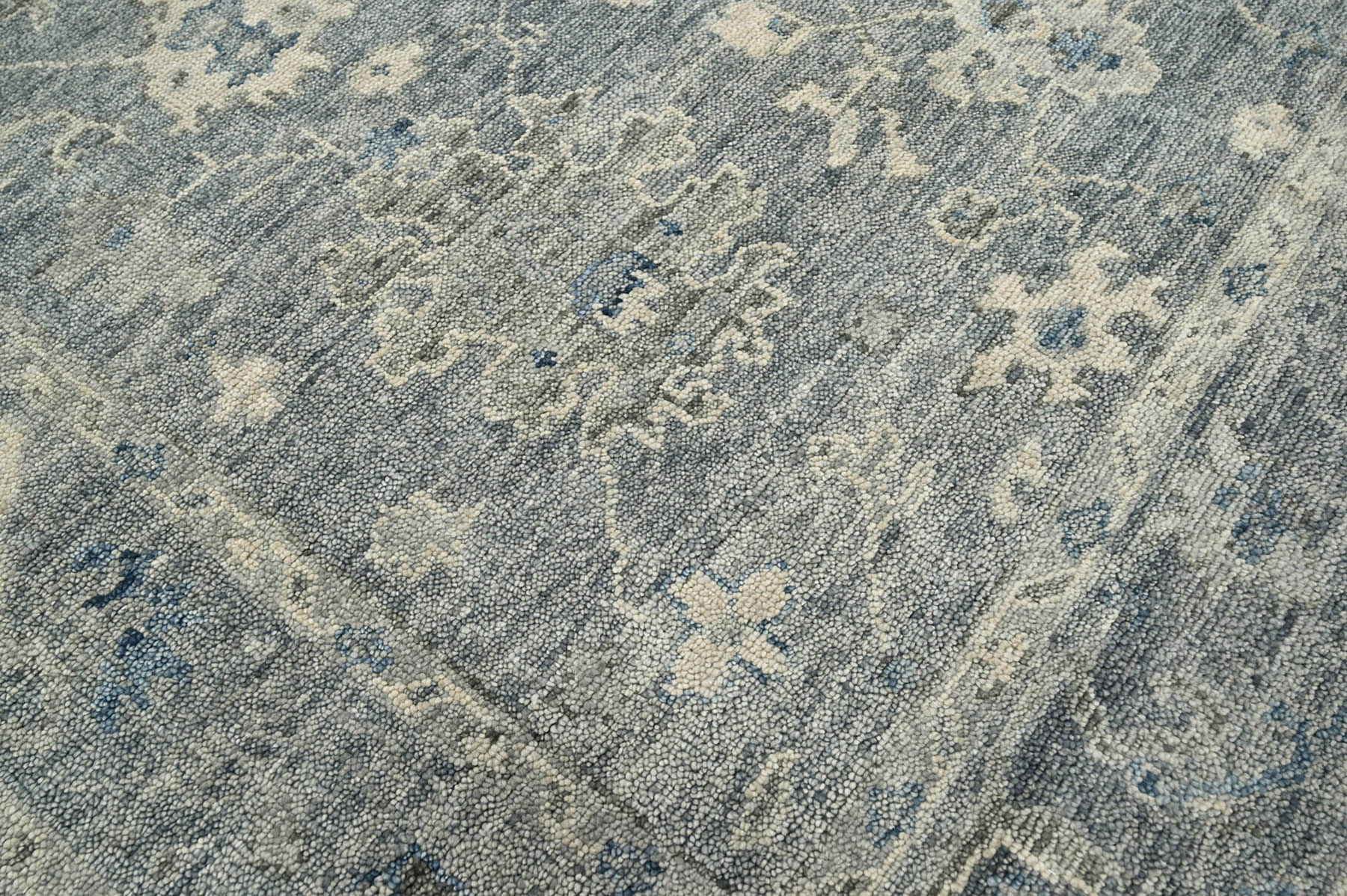 Ethe 9x12 Hand Knotted 100% Wool Oushak Traditional Oriental Area Rug Carbon, Taupe Color