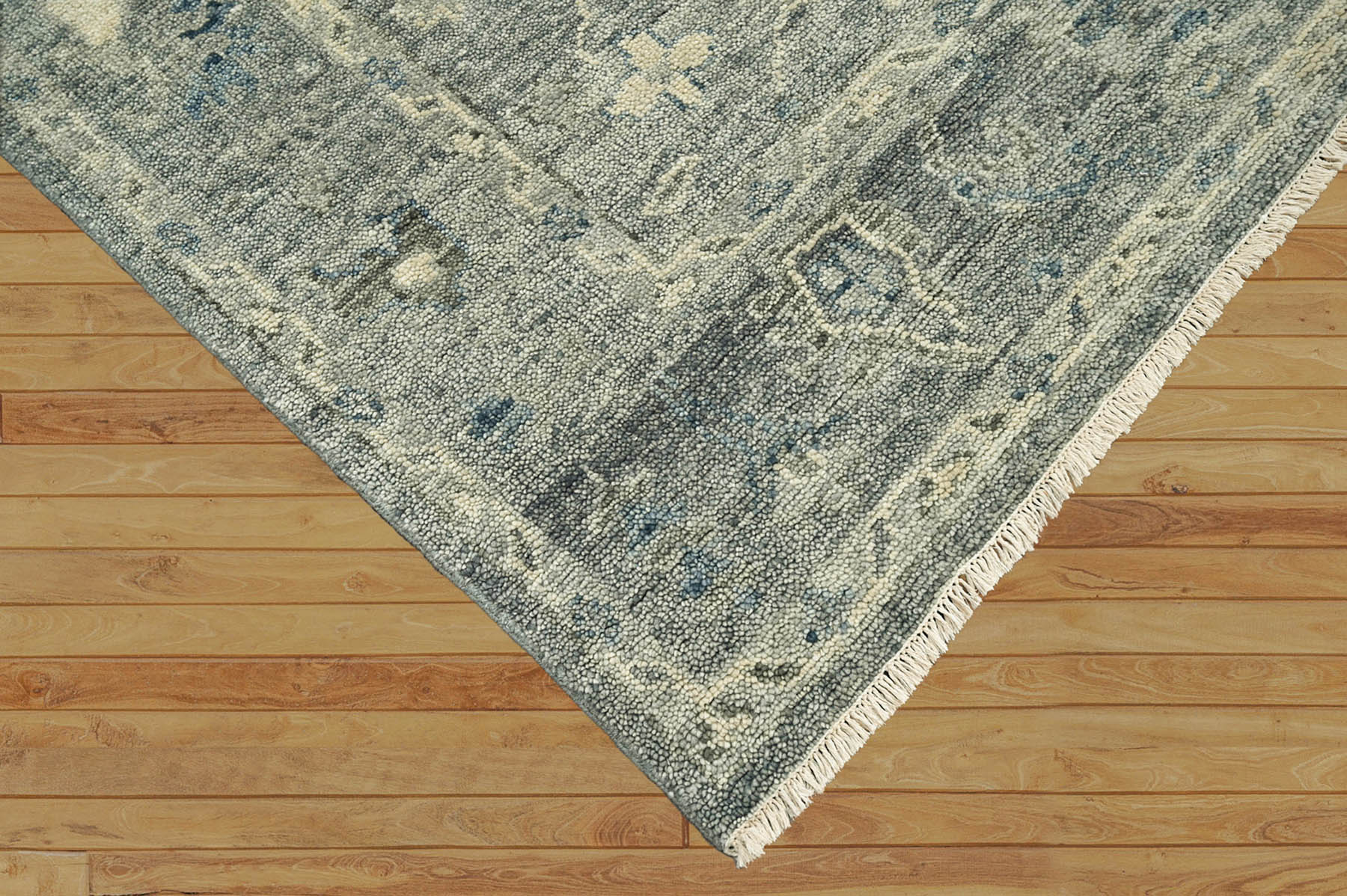 Ethe 9x12 Hand Knotted 100% Wool Oushak Traditional Oriental Area Rug Carbon, Taupe Color