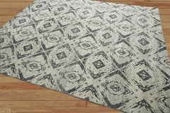 8' 4''x9' 11" Tone On Tone Gray Color Hand Knotted Indo Oushak  100% Wool Modern & Contemporary Oriental Area Rug