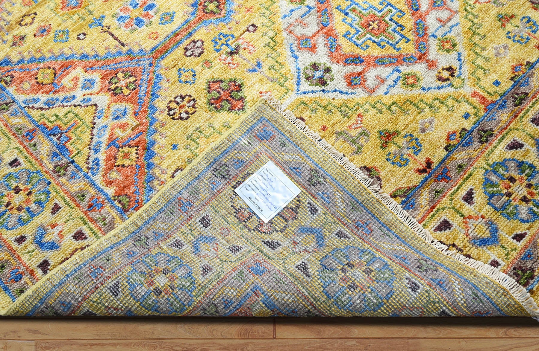 Multi Size Gold Hand Knotted Indo Oushak 100% Wool Arts and Craft Traditional Oriental Area Rug