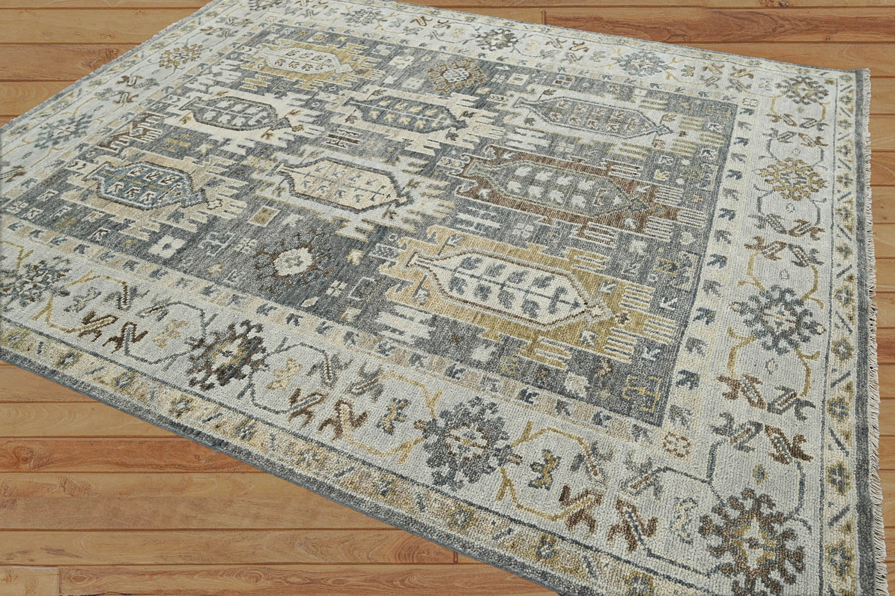 Gaibriel 8x10 Gray LoomBloom Hand Knotted Arts & Crafts Oushak 100% Wool Oriental Area Rug