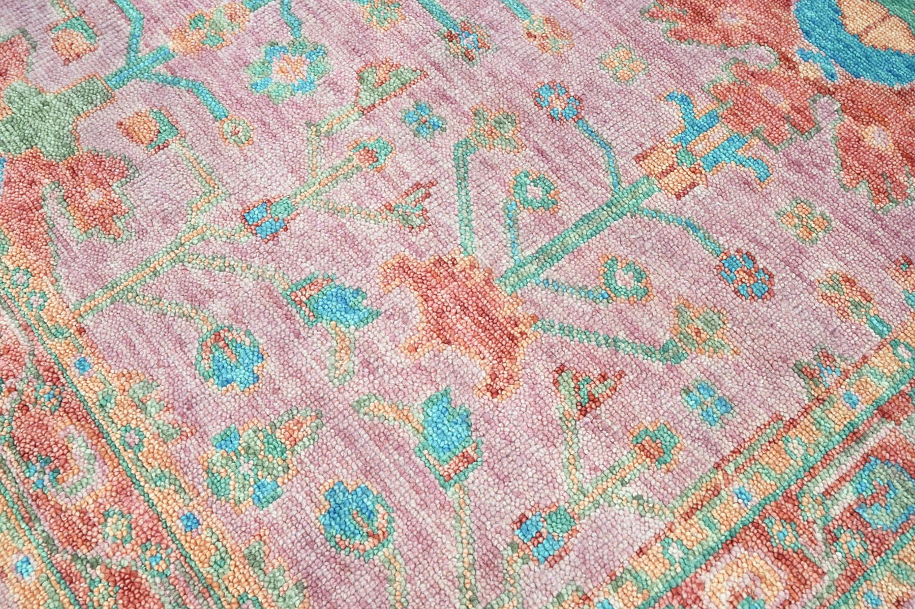 5x7 Pink LoomBloom Hand Knotted Arts & Crafts Oushak 100% Wool Oriental Area Rug