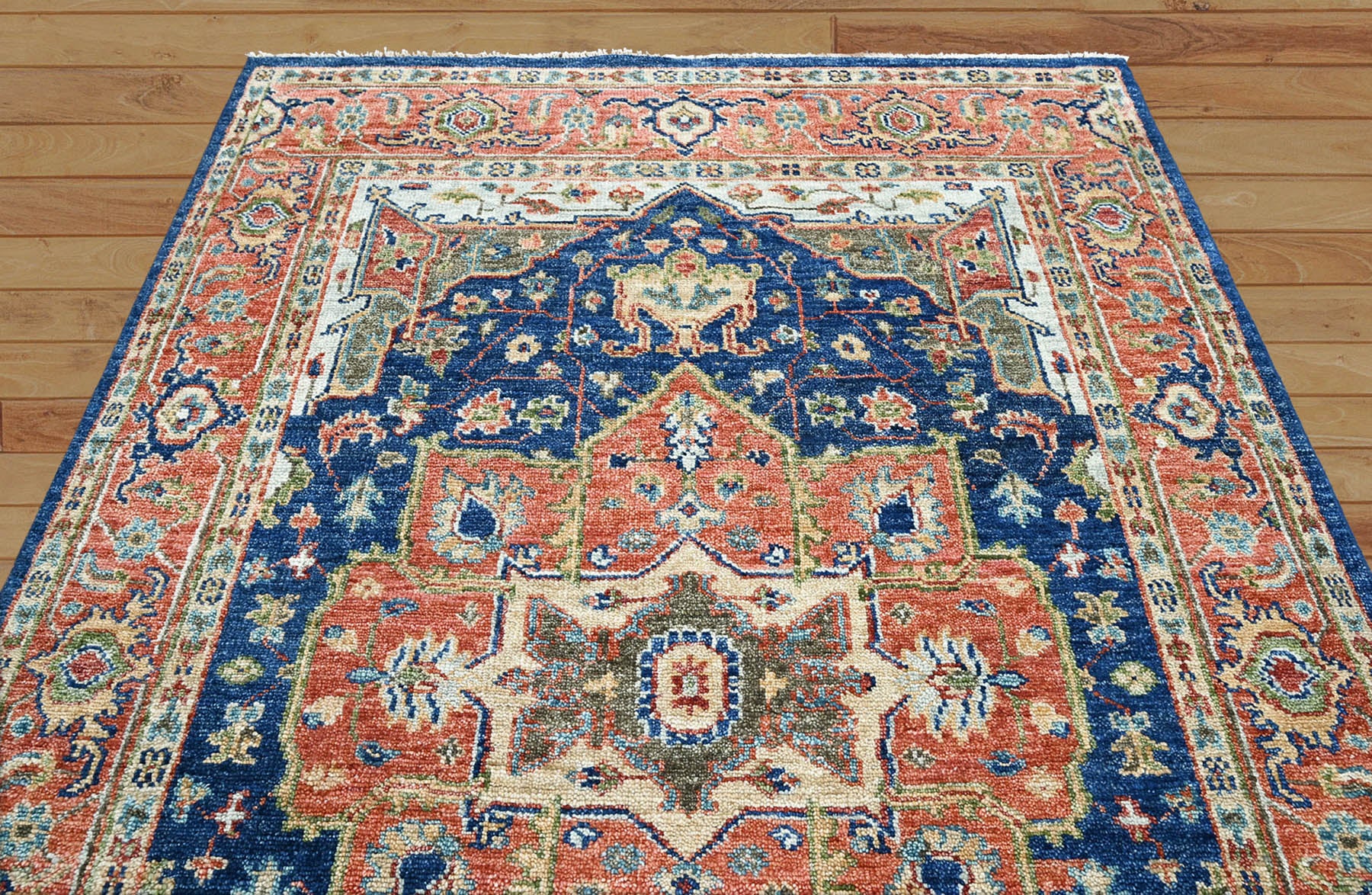 Ahrens 6x9 Navy LoomBloom Hand Knotted Arts & Crafts Oushak 100% Wool Oriental Area Rug