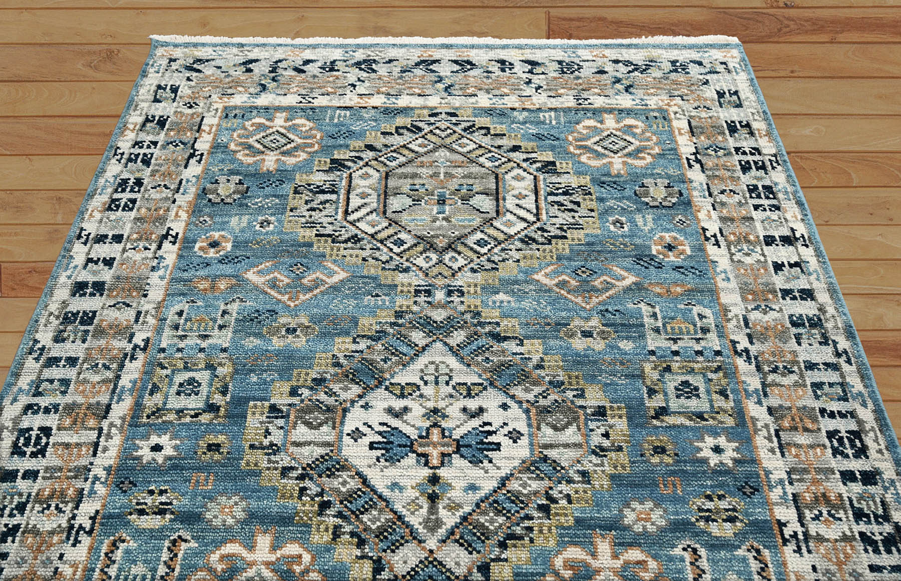 Juvel 6x9 Blue LoomBloom Hand Knotted Arts & Crafts Oushak 100% Wool Oriental Area Rug