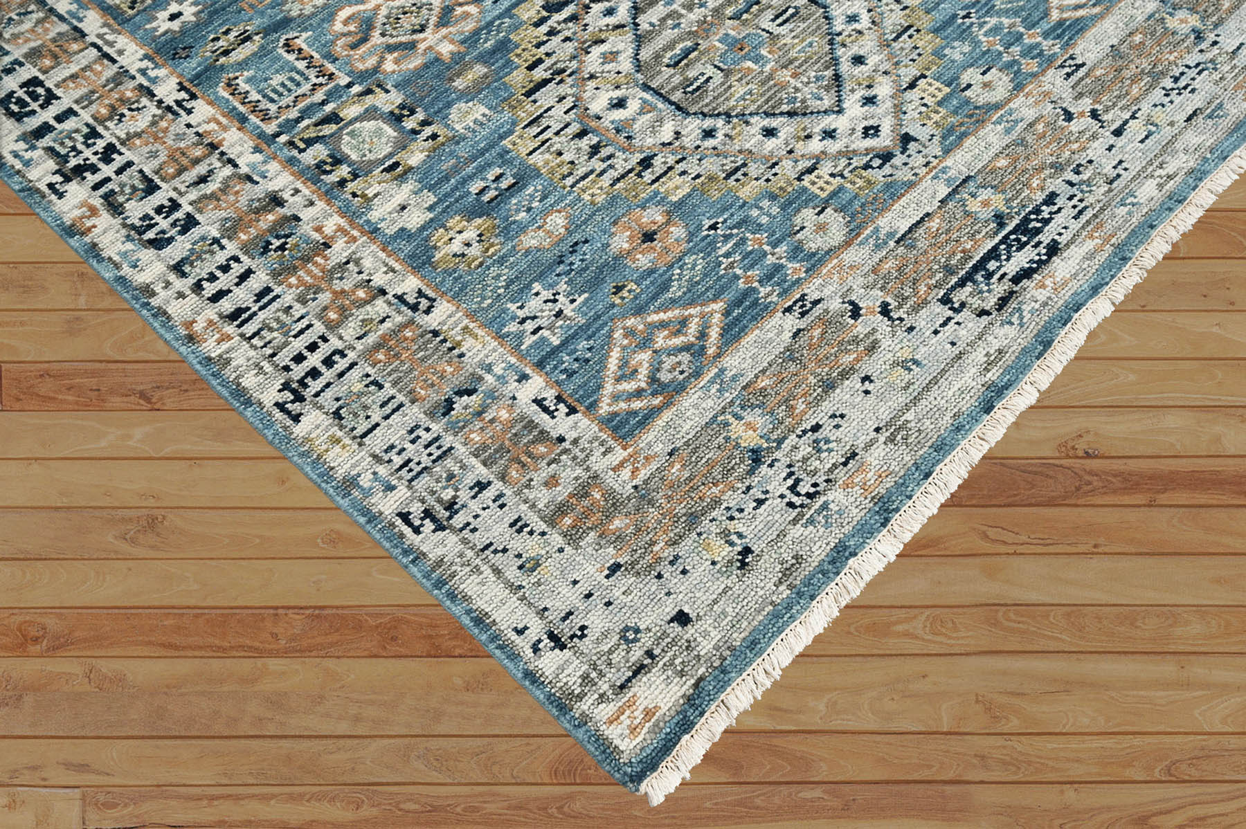 Juvel 6x9 Blue LoomBloom Hand Knotted Arts & Crafts Oushak 100% Wool Oriental Area Rug