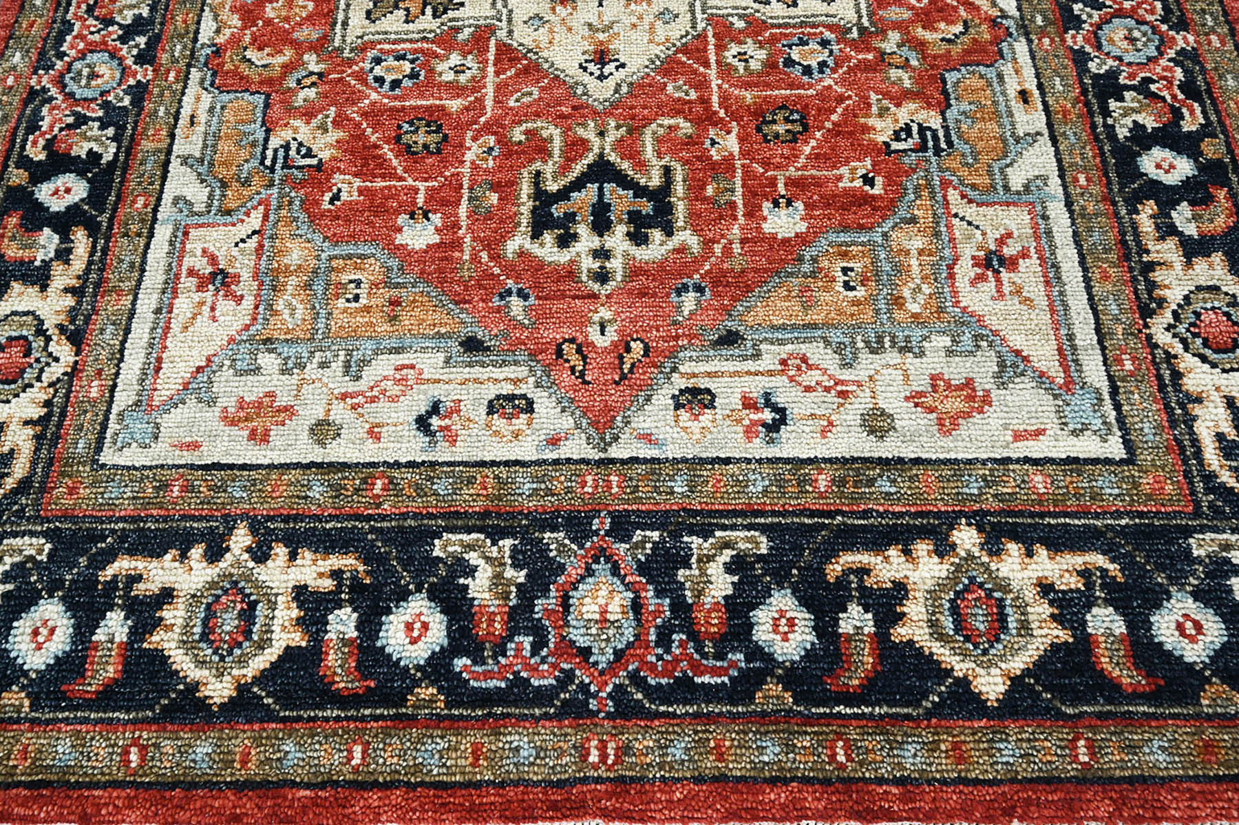 Lesesne 6x9 Rust LoomBloom Hand Knotted Arts & Crafts Oushak 100% Wool Oriental Area Rug