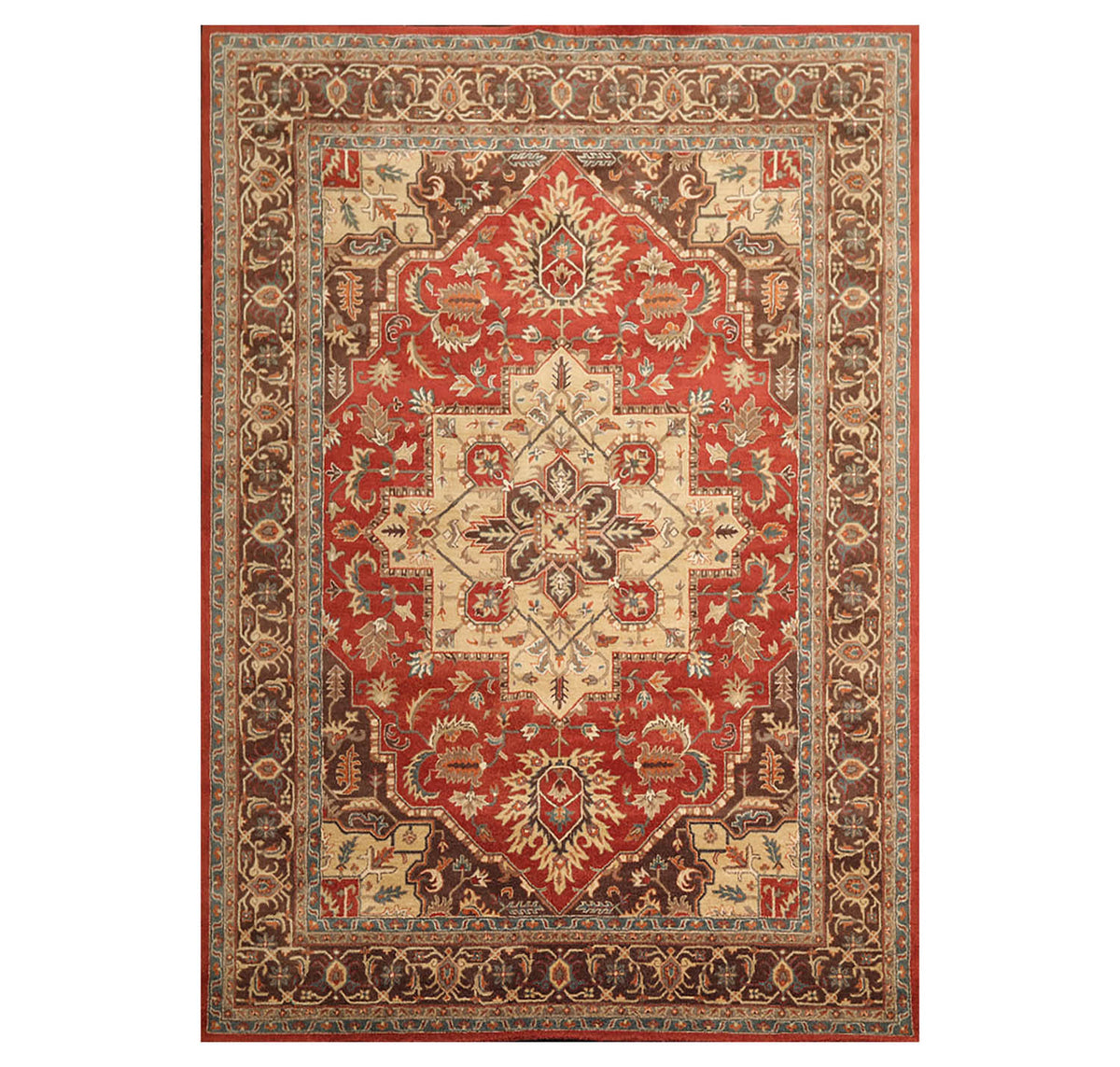 8' 4''x11' 4'' Burnt Orange Tan Brown Color Hand Tufted Hand Made 100% Wool Traditional Oriental Rug