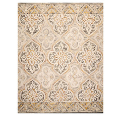 8' x10'  Beige Brown Gold Color Hand Tufted Hand Made 100% Wool Transitional Oriental Rug