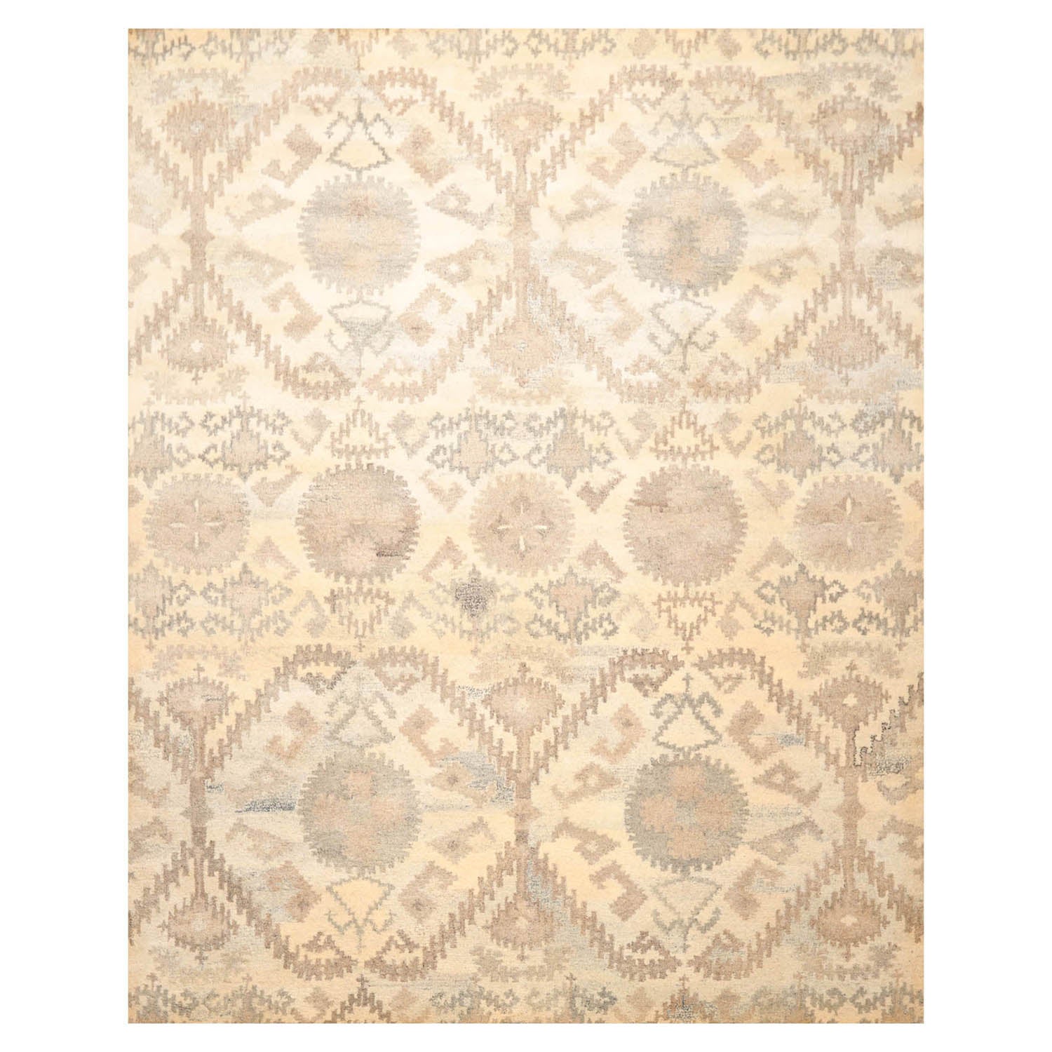 8' x10'  Beige Gray Taupe Color Hand Tufted Hand Made 100% Wool Modern & Contemporary Oriental Rug