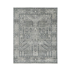 8' 1''x10' 2'' Tone On Tone Gray Color Hand Knotted Turkish Oushak  100% Wool Traditional Oriental Rug