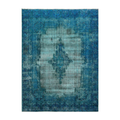 7' 10''x10' 7'' Aqua Blue Teal Color Hand Knotted Persian 100% Wool Traditional Oriental Rug