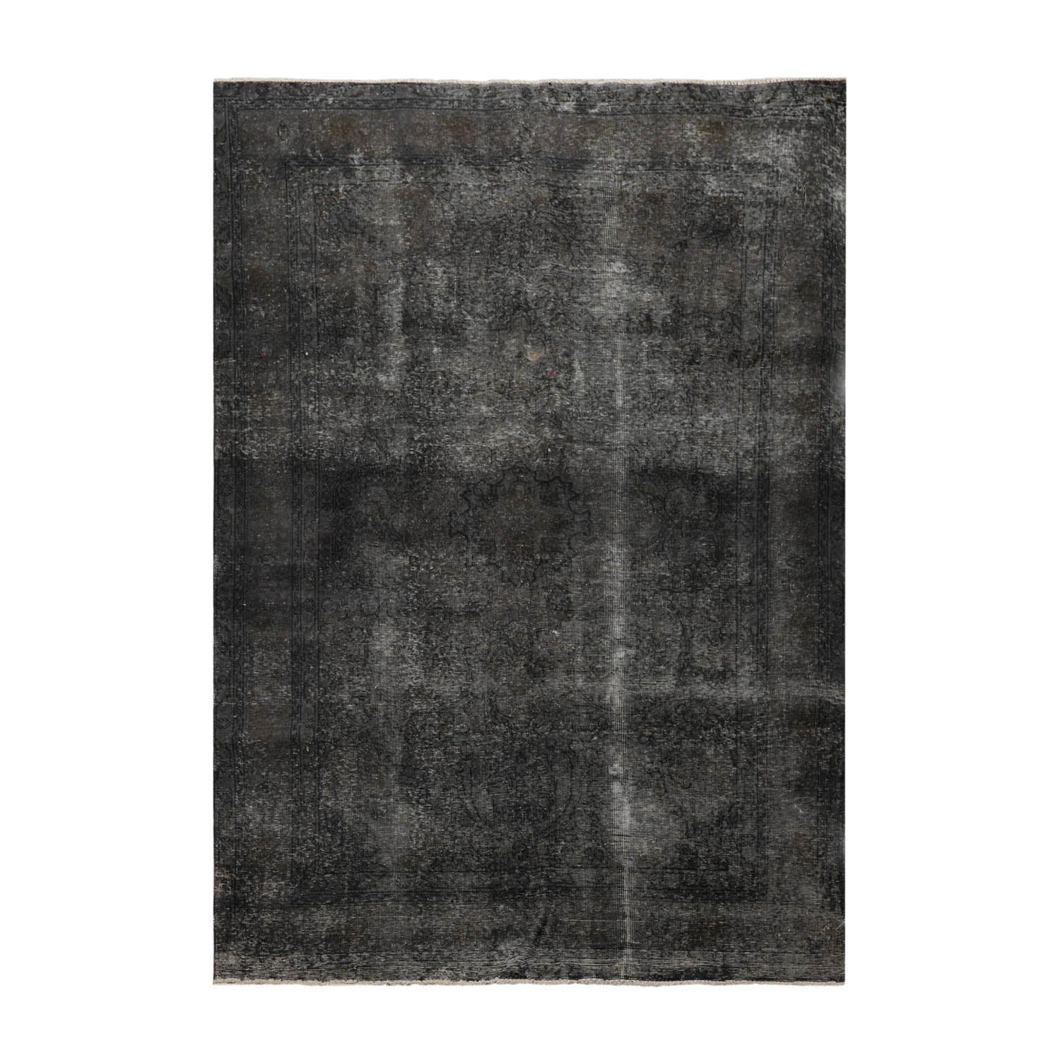 6' 5''x9' 4'' Gray Charcoal Ivory Color Hand Knotted Persian 100% Wool Traditional Oriental Rug