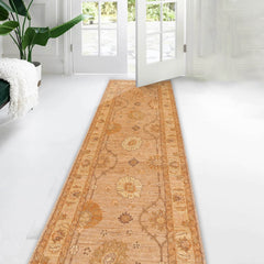 2' 8''x10' 8'' Tan Caramel Beige Color Hand Knotted Persian 100% Wool Traditional Oriental Rug
